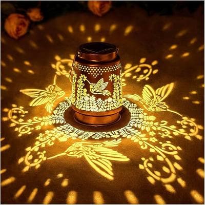 Hummingbird Solar Lanterns Outdoor Waterproof Hanging Solar