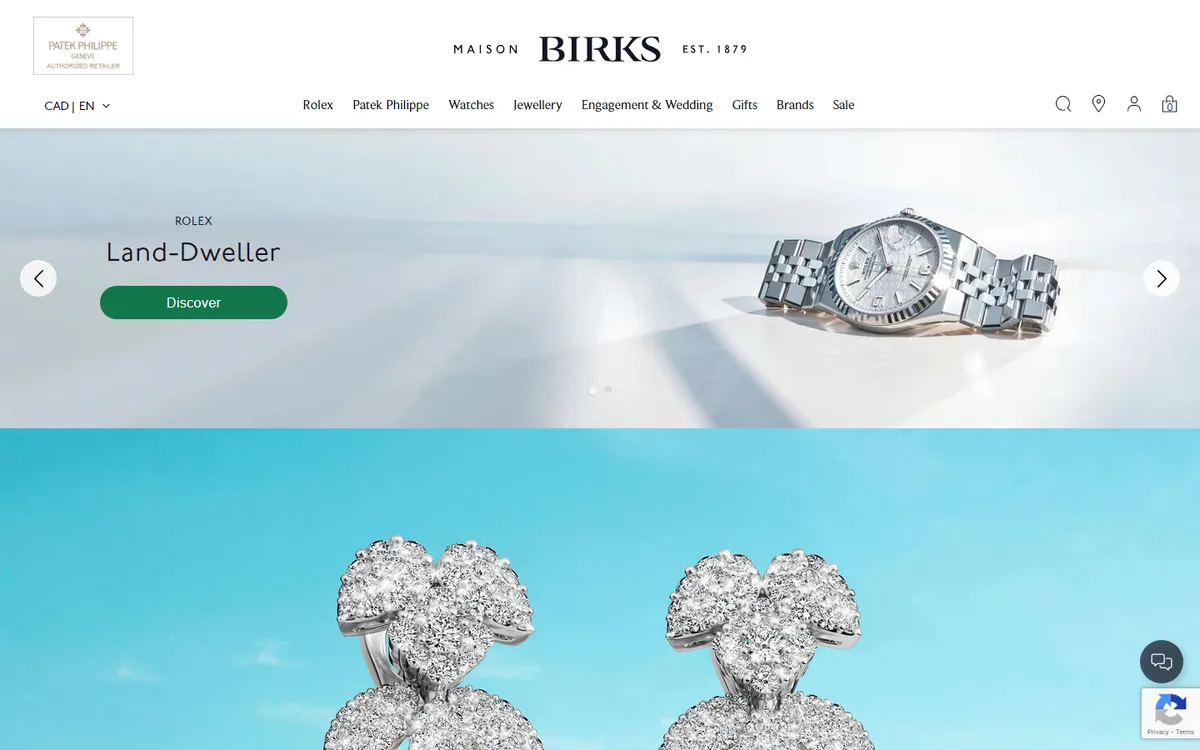Birks website screenshot
