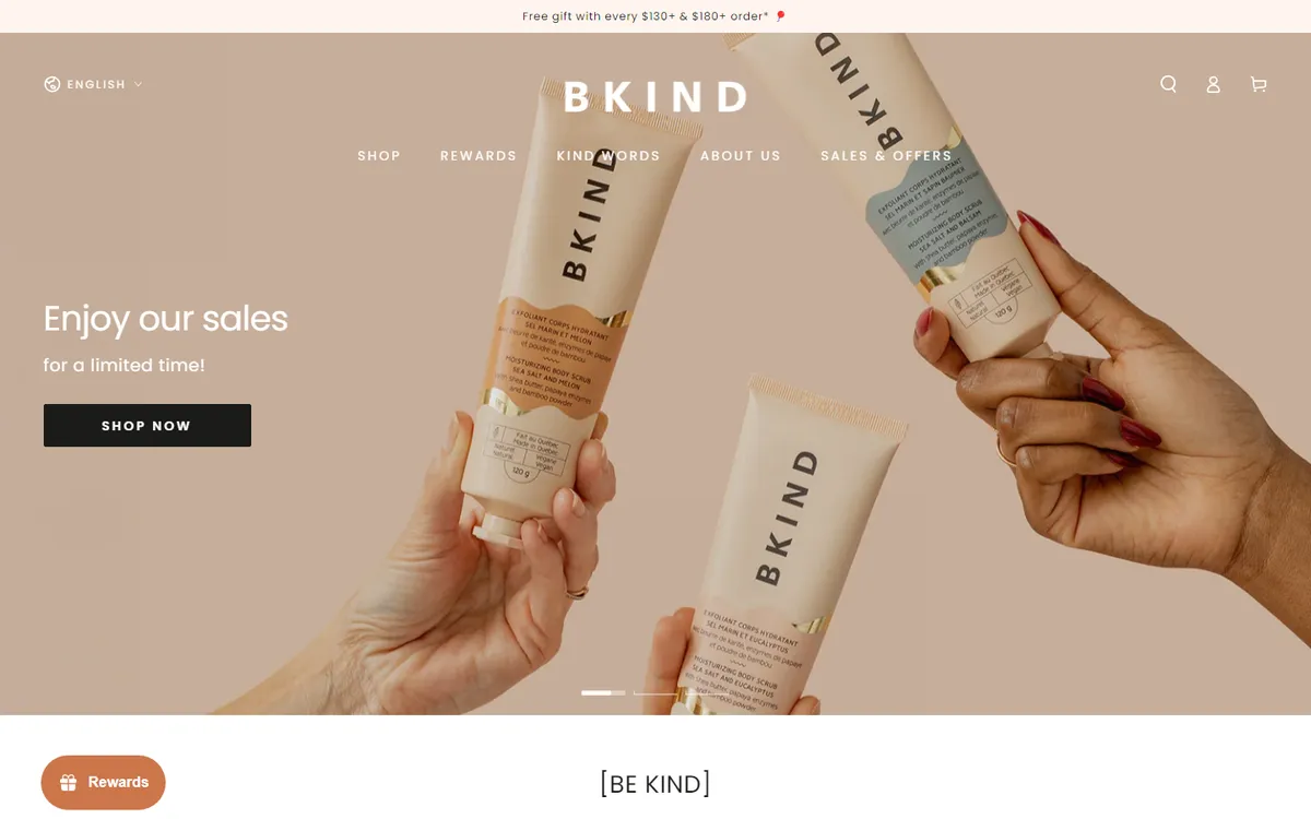 Bkind website screenshot