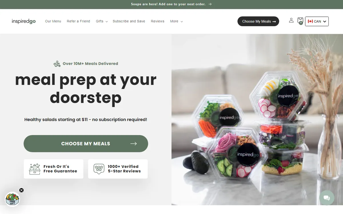 Inspired Go website screenshot